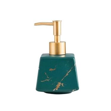 Imagem de LMJYU Dispensador de sabonete, dispensador de sabonete, simples, cerâmico, xampu, gel de banho, garrafa dispensadora de mão, garrafa de imprensa de hotel clube