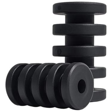 Imagem de Roldana Isolador Plastico 4 Ranhuras Cor Preta - 100un