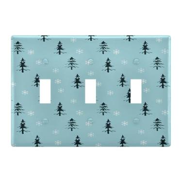 Imagem de Burbuja Capa de placa de parede para interruptor de luz de árvore de Natal, placa decorativa de parede, parafusos incluídos, 3 faixas