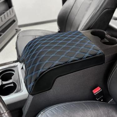 Imagem de KBH Capa de apoio de braço do console central para Ford F250 F350 F450 F550 2011-2016, console de assento de balde, protetor de tampa do console médio, almofada de caixa de descanso de braço