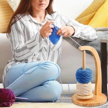 Imagem de Suporte Para Novelos De La,Organizador de Bobinas e Suprimentos,Girador Porta Novelos | Para Projetos De Tricô Crochê Costura Iniciantes E Entusiastas Em Casa Trabalho Festas E Celebrações
