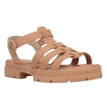 Imagem de Sandália Feminina Moleca com Tiras Metalizadas Prata-Feminino