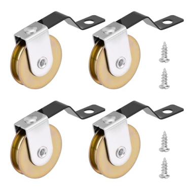 Imagem de 4pcs Roldanas Porta Deslizante Tela Reposição para Portas College, 1 Inch Molas Tensão Porta Tela Pesada com Aço Côncavo Rolamento Esferas para B638 B687 B639 B756 Rodas Superior e Inferior