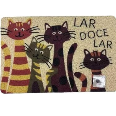 Imagem de Tapete Bem Vindo Lar Doce Lar Capacho Antiderrapante Porta de Entrada Estampas Divertidas(Lar Doce Lar)