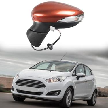 Imagem de Substituição do espelho lateral do motorista adequado para Ford Fiesta 2009-2016 para Ford MK7 MK8 2008-2012 Montagem de espelhos retrovisores laterais acessórios de carro aquecimento, luz de volta