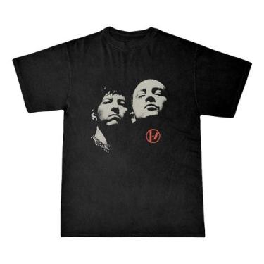 Imagem de Camiseta Casual Vintage Unissex Oversized Twenty One Pilots Manga Curt