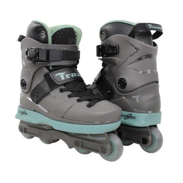 Imagem de Patins Traxart Atomix Cinza Escuro - 59mm ABEC-9 Cromo-Masculino