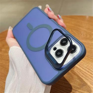 Imagem de Suporte de lente fosco rígido PC magnético para iPhone 17 Air 16 16E 15 14 Plus 13 12 Mini 11 Pro Max para Shockpr