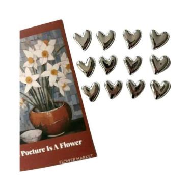 Imagem de Imãs De Geladeira Em Forma De Coração Adesivos Decorativos Para Casa C