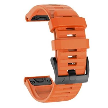Imagem de SAAWEE Pulseira de relógio de 26 mm para Garmin Fenix 7X Pro/Fenix 7X/Fenix 6X/Fenix 6X Pro/Fenix 5X/Fenix 3, pulseira de silicone macio de ajuste rápido de 26 mm para Garmin Descent Mk3i 51 mm/Epix