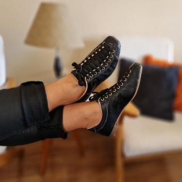 Imagem de Tênis em Couro Amo Calçados Preto, 34