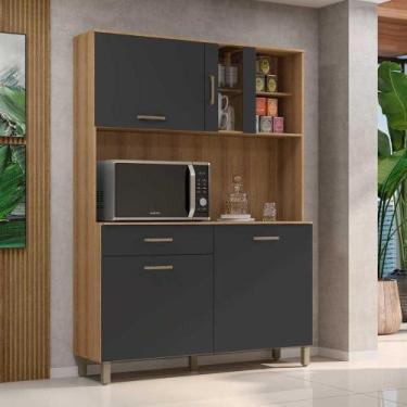 Imagem de Armário de Cozinha Completo Viena Plus com Balcão 4 Portas - Repleta, 