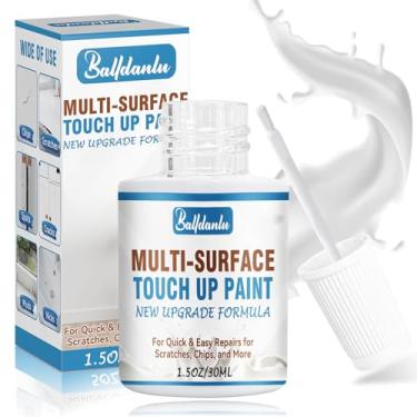 Imagem de Tinta de retoque branca, tinta de parede para armários de móveis, caneta de retoque de várias superfícies, tinta de porcelana branca de secagem rápida para arranhões e manchas na cômoda, porta, chão