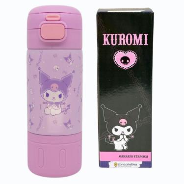 Imagem de Garrafa Térmica Inox Canudo Alça KUROMI 450ML Zona Criativa-Unissex