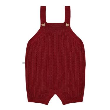 Imagem de Jardineira Bebê Menina em Tricot Vermelho Fofinho-Feminino