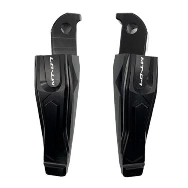 Imagem de Anti-derrapante Pedais de apoio para os pés do passageiro traseiro, para mt07 MT-07 mt 07 2013 2014 2015 2016 2017 2018 2019 2020(Preto)