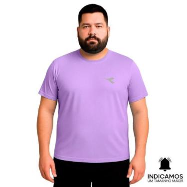 Imagem de Camiseta Diadora Small Logo Plus Size Masculina - Lilás G1, Lilás, G1
