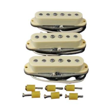 Imagem de Conjunto De Captadores De Guitarra Elétrica Alnico 5 Single Coil 52mm 