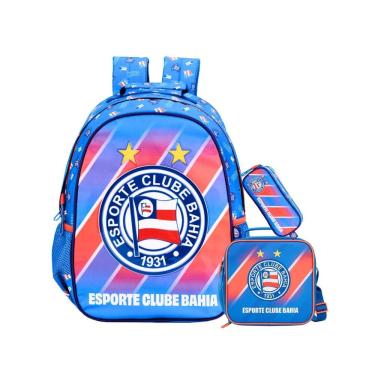 Imagem de Kit Escolar Bahia Time Mochila Costas + Lancheira + Estojo