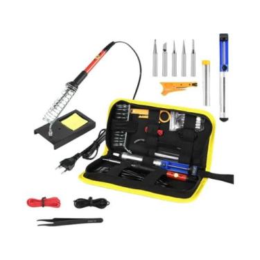 Imagem de Kit De Ferro De Solda Ajustável De Temperatura 60W 15 Peças 220V 450 g