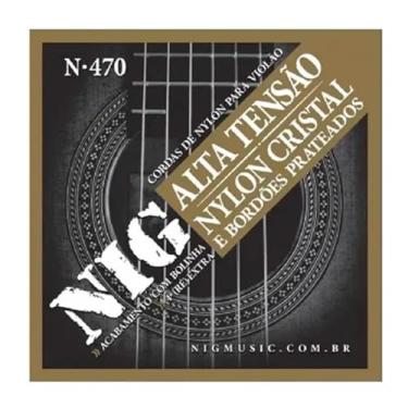 Imagem de Encordoamento Nig Cordas Violão Nylon N470 029-044 Ten. Alta