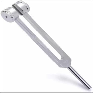 Imagem de Diapasão Terapêutico 128 Hz com Martelo, Liga de Alumínio, para Meditação e Relaxamento, Inclui Bolsa e Pano de Limpeza