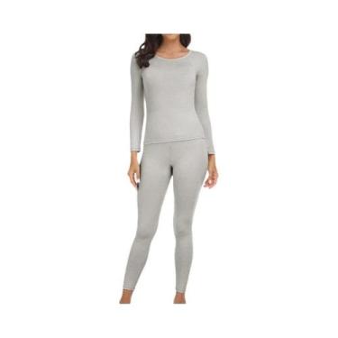 Imagem de Conjunto De Roupa Térmica Feminina: Camiseta E Calça Longa Para Clima 