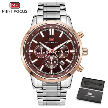 Imagem de Relógio Masculino Mini Focus Mf0133g à Prova D'água Prata