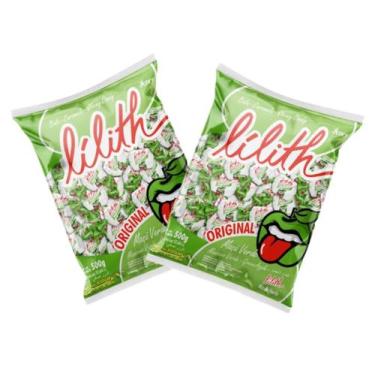 Imagem de Bala Mastigável Lilith Maçã Verde Cory 500g - 2 Pacotes