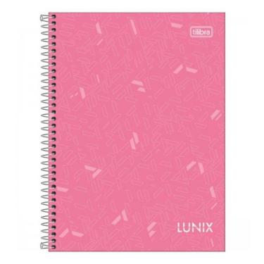 Imagem de Caderno Espiral Universitário Capa Dura A4 10 Matérias 160 Folhas Lunix Tilibra Rosa Claro