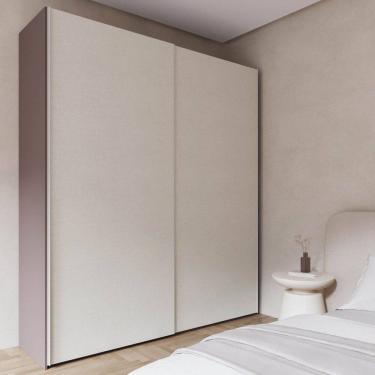 Imagem de Guarda Roupa Modulado 100% Mdf 02 Portas de Correr Orion Cabecasa Madeiraoriginals Mocha/Linho