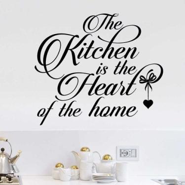 Imagem de Adesivos de parede Kitchen Quote Inspirational PVC 50x57cm - yiweisai