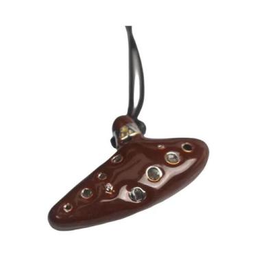 Imagem de Colar Com Pingente De Trompa Francesa Azul E Guarda-Chuva Amarelo Para