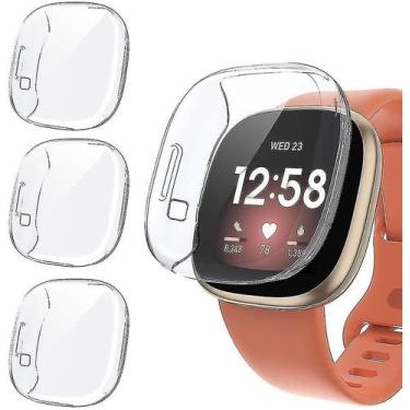 Imagem de Protetor de tela Pacote com 3 capas de TPU para Fitbit Versa 3/Sense -