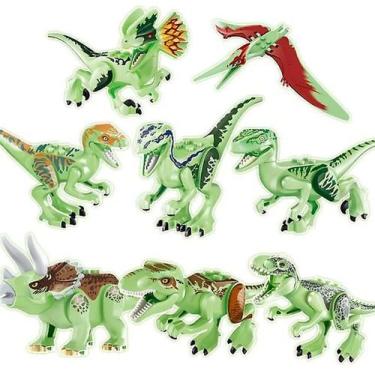 Imagem de Conjunto de blocos de construção: dinossauro, 8 peças, montado para cr