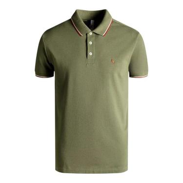 Imagem de Camisa Polo Reserva Friso Duplo Masculino Verde Oliva-Masculino