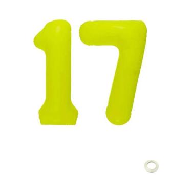 Imagem de Balões Digitais Fluorescentes Amarelo Neon Para Decorações De Aniversá