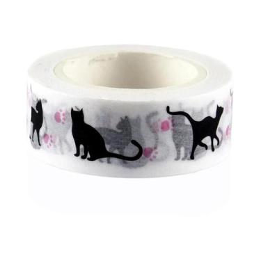 Imagem de Fita Washi Vintage Em Grade 10M, Adesivos Decorativos De Papel Japonês