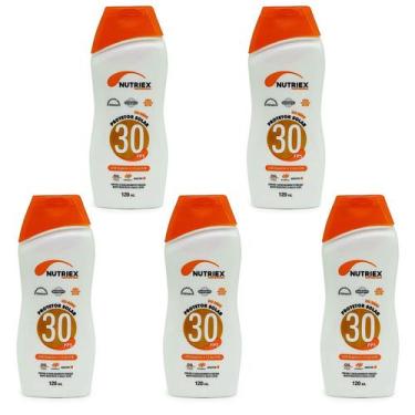Imagem de Kit 5 Protetor Solar Fator 30FPS Profissional 120 ML Nutriex