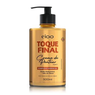 Imagem de Creme de Pentear Hidratação e Proteção Térmica 500ml Eico Toque Final 3 em 1 Vegano