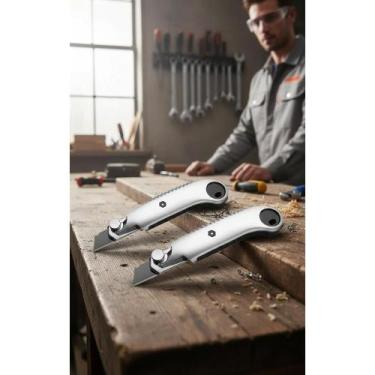 Imagem de Estilete Profissional 18mm + 5 Lâminas Extras - Precisão Gar - Congrat