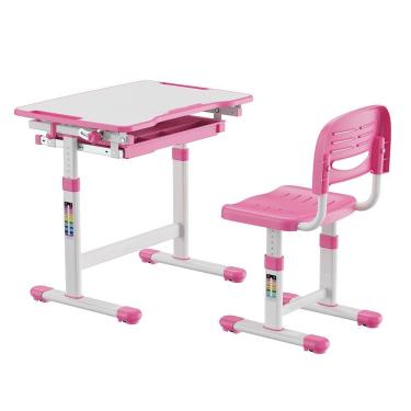 Imagem de Mesa e Cadeira Infantil Estudos e Desenho Regulável B207-PINK Rosa
