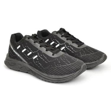 Imagem de Tênis Unissex Esportivo Conforto Max - Mila Marques, 37, Preto, Branco