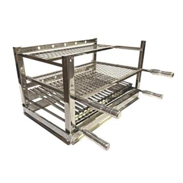 Imagem de Suporte Fixo de Bancada para Churrasqueira Gourmet Aço Inox Pantheon C