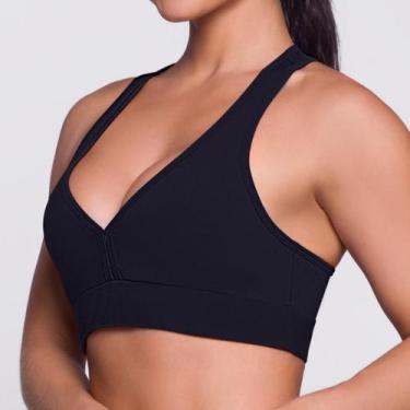 Imagem de Top Fitness C/ Bojo Removível Costa Nadador Selene 24842, GG, Preto