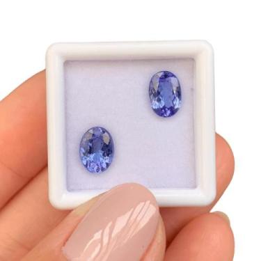 Imagem de Tanzanita Azul Oval Par 2,55ct - ENE2ESE