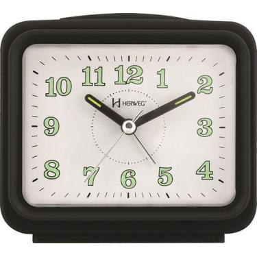 Imagem de Despertador Quartz Preto Herweg 2588