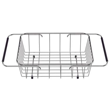 Imagem de Cesta Aramada para Cubas e Pias Retangular Aço Inox Alça Regulável Polida Tramontina