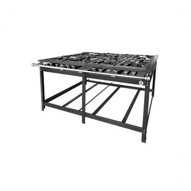 Imagem de Fogão Industrial 8 Bocas Duplas 30x30 BP P7 Parede Tradicional Aço Carbono Preto MR Fogões