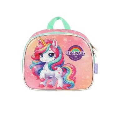 Imagem de Lancheira Escolar Luxcel Up4You Unicórnio Rosa e Lilás, Único, Rosa